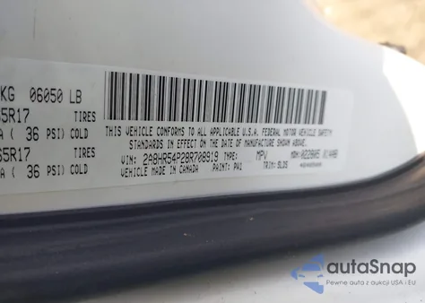 2008 Chrysler Town & Country Touring z USA, uszkodzony, nr VIN 2A8HR54P28R708919